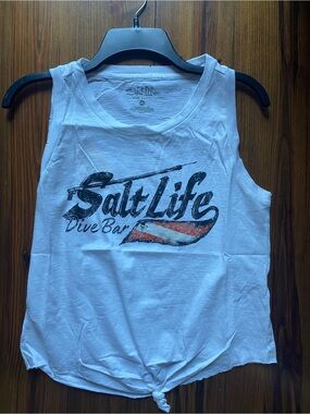Salt Life Women’s White Salt Life Dive Bar Tank Top NWT Size Small